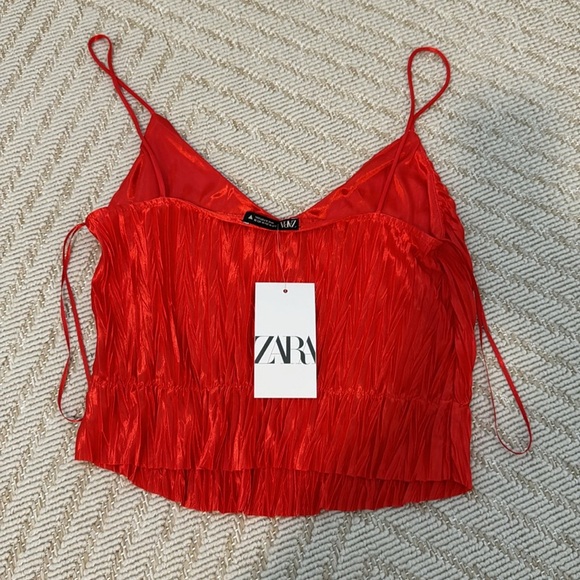 Zara red crop tank top - Picture 3 of 3